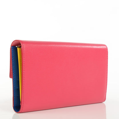 Christian Dior Grained Calfskin Colorblock Eclipse Wallet 3 of 7