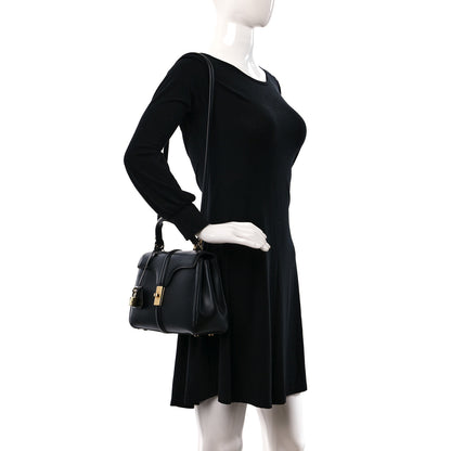 Celine Satinated Calfskin Small 16 Top Handle Bag Black 3 of 9