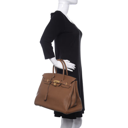 Hermes Taurillon Clemence Birkin 35 Alezan 2 of 12