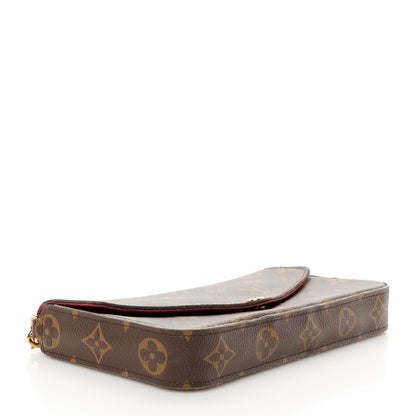 Louis Vuitton Monogram Pochette Felicie Chain Wallet Fuchsia 5 of 19