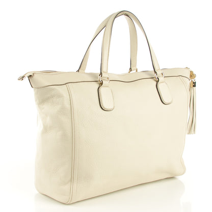Gucci Pebbled Calfskin Large Soho Top Handle Bag Off White 3 of 7