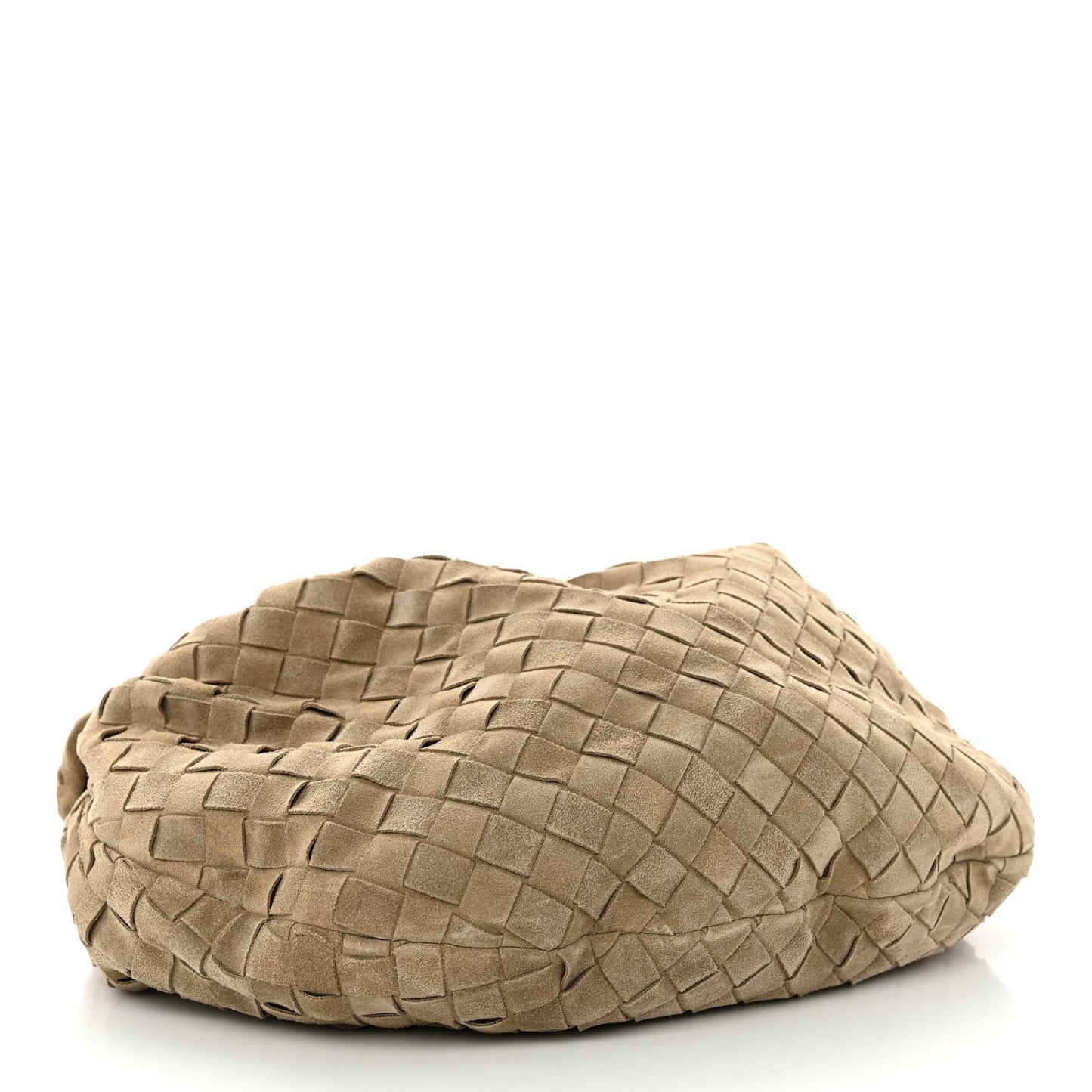 Suede Calfskin Intrecciato Teen Jodie Hobo Taupe