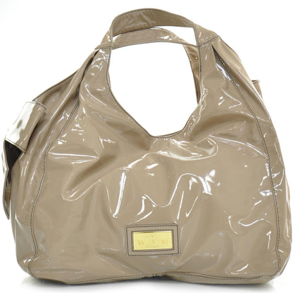 Valentino Garavani Patent Lacca Large Nuage Bow Hobo Nude 1 of 9