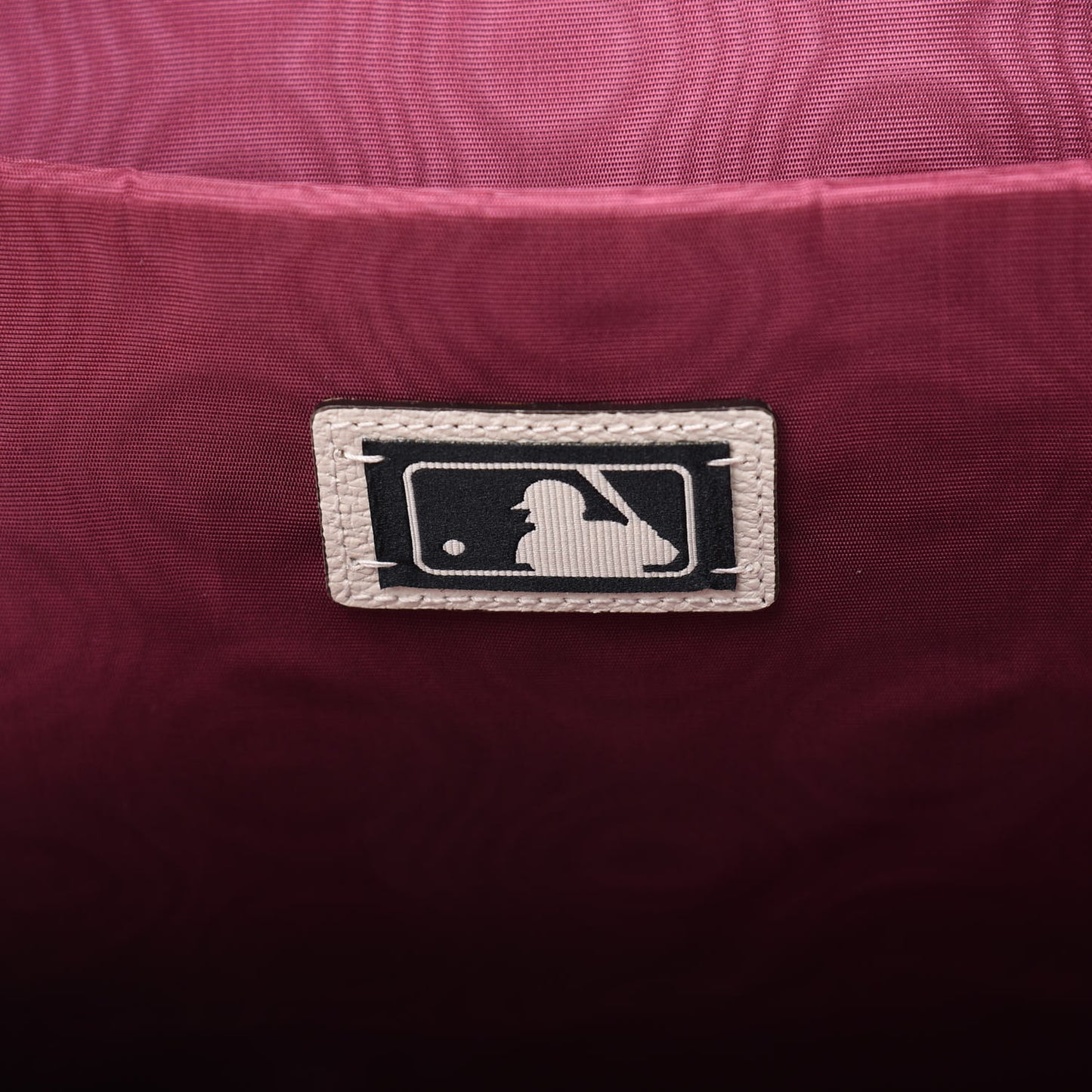 X MLB Satin Floral Print NY Yankees Patch Backpack Ivory Green