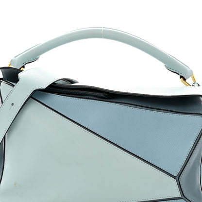 Loewe Calfskin Medium Puzzle Bag Aqua 8 of 19