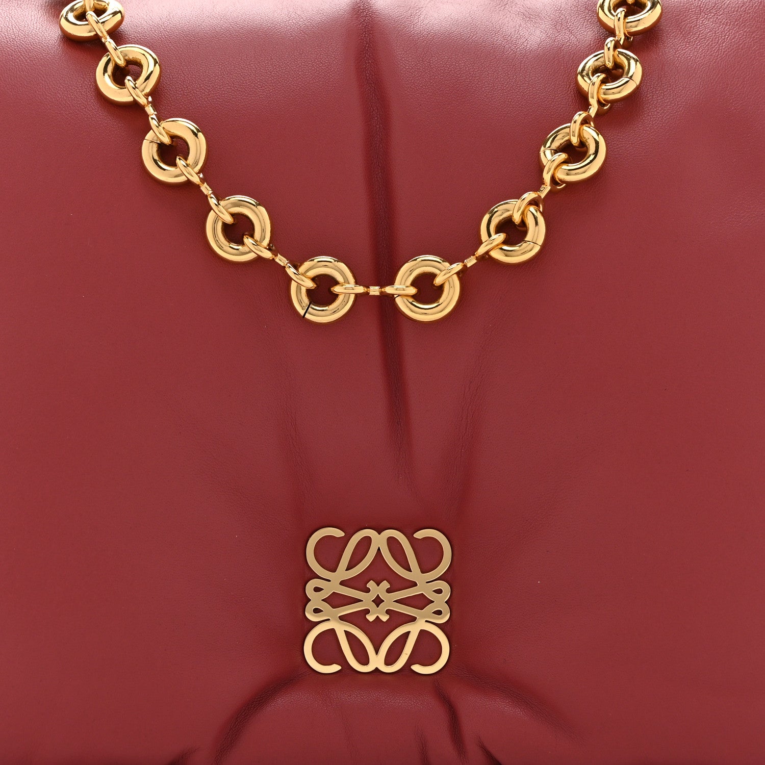 Loewe Lambskin Goya Puffer Bag Plumrose 9 of 11
