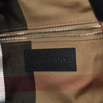Burberry Grainy Calfskin House Check Medium Maidstone Black 6 of 9