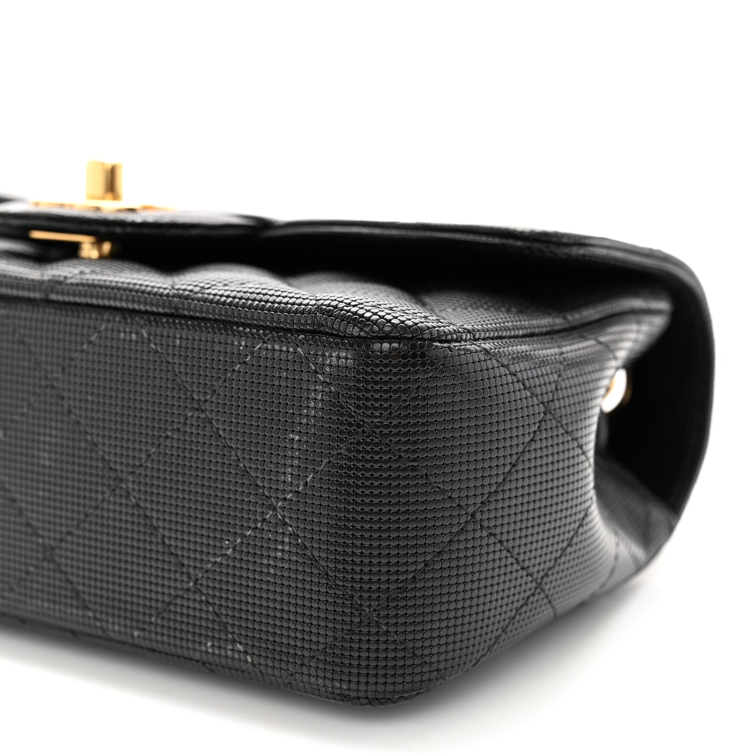 Chanel Calfskin Quilted Pixel Effect Mini Rectangular Flap Black 10 of 12