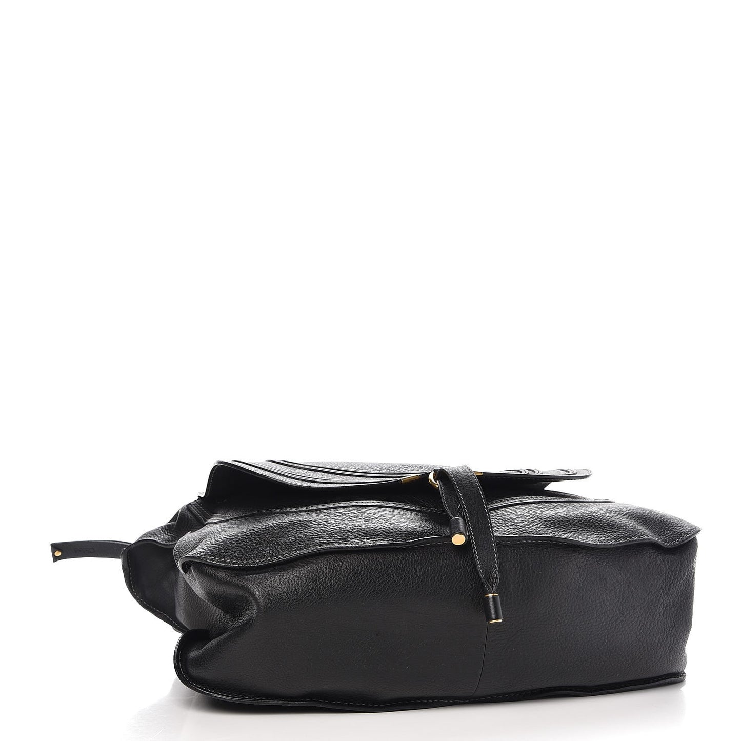 Calfskin Large Marcie Satchel Black
