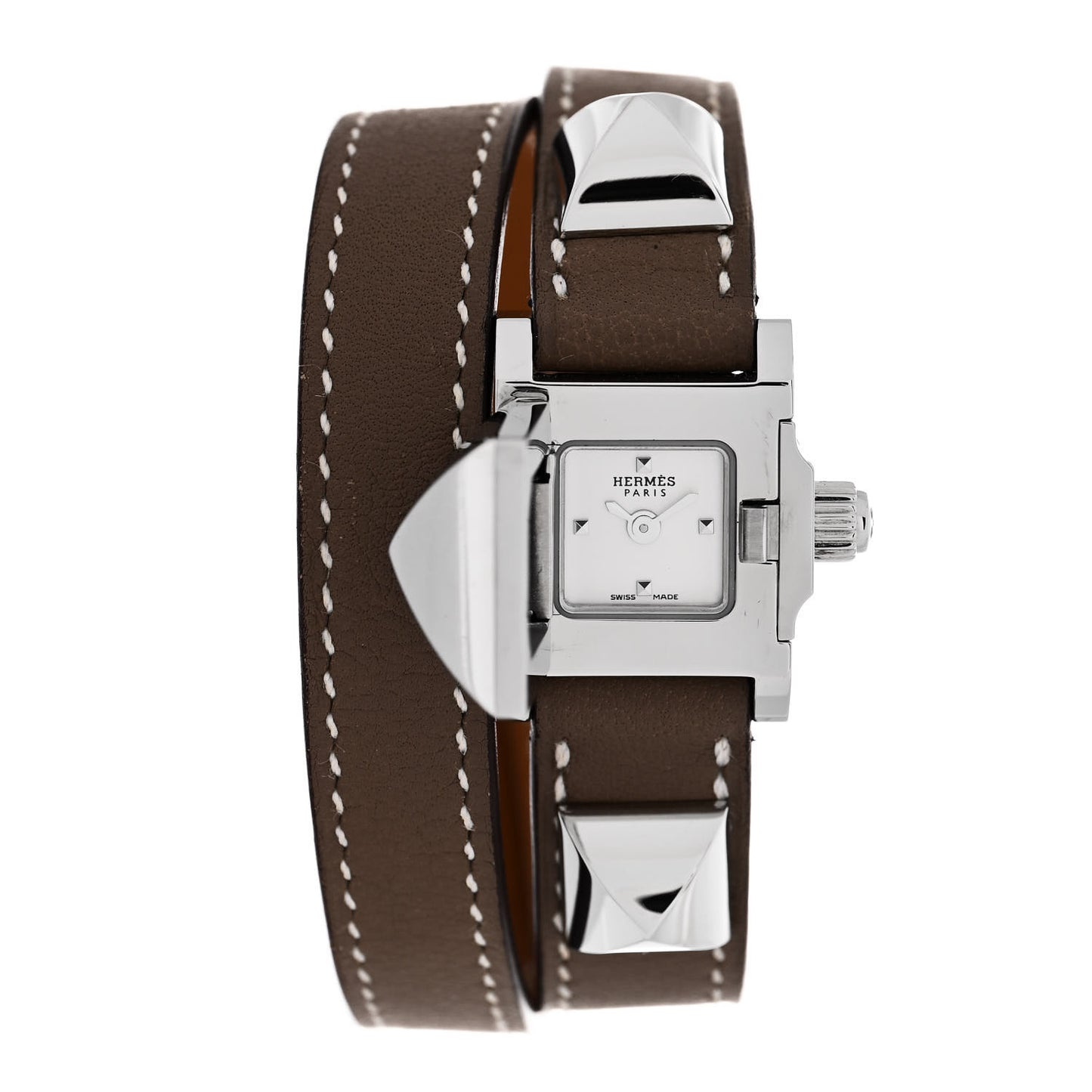 Stainless Steel Swift 16mm Medor Double Tour Quartz Watch Etoupe