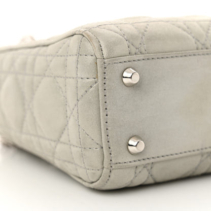 Christian Dior Metallic Lambskin Cannage Mini Lady Dior Silver 9 of 13