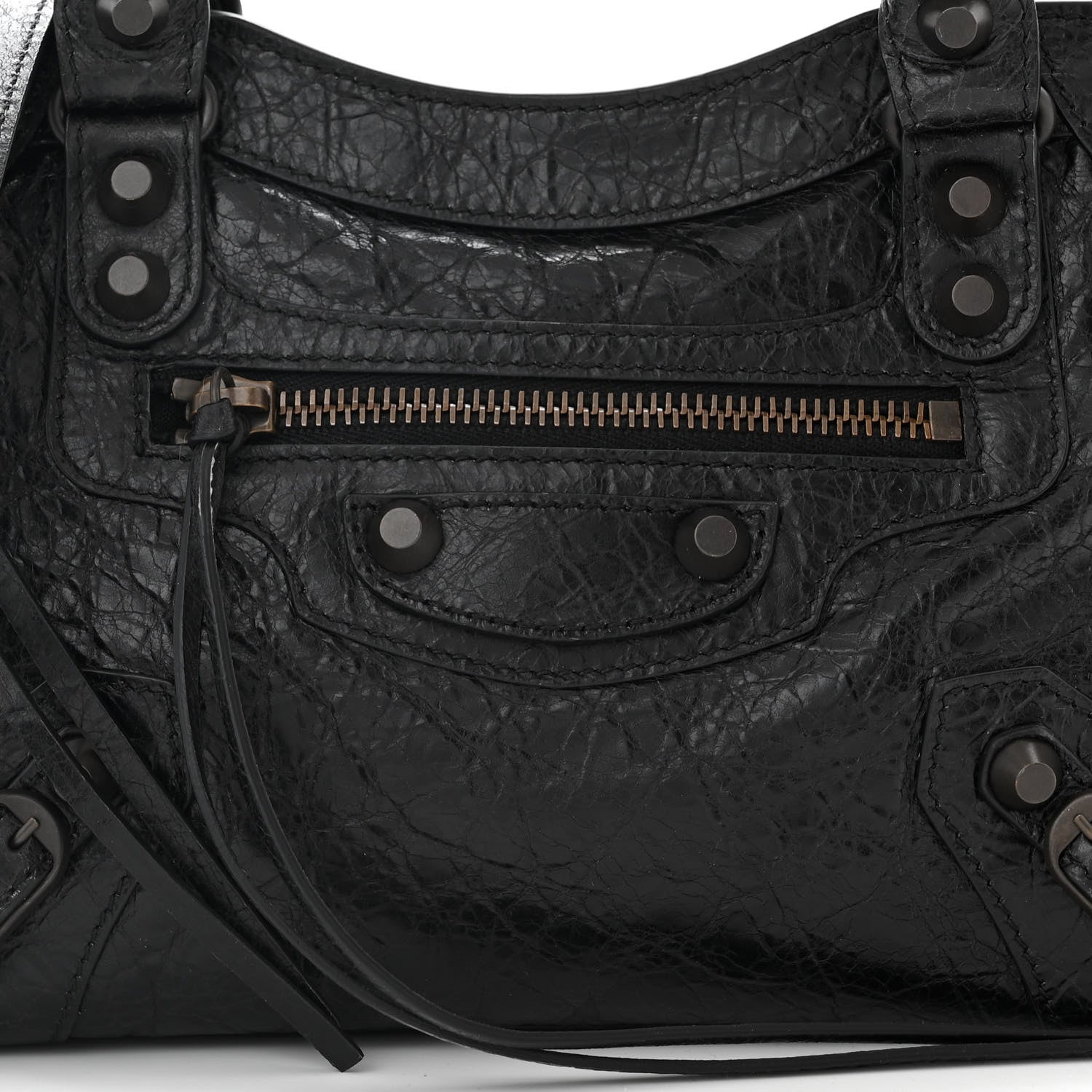 Balenciaga Agneau Arena Classic Hardware Le City Mini  Black 8 of 11