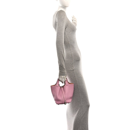 Hermes Taurillon Clemence Picotin Lock 18 PM Mauve Sylvestre 2 of 10