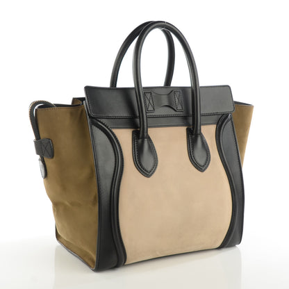 Celine Nubuck Smooth Calfskin Mini Tri-Color Luggage 3 of 9
