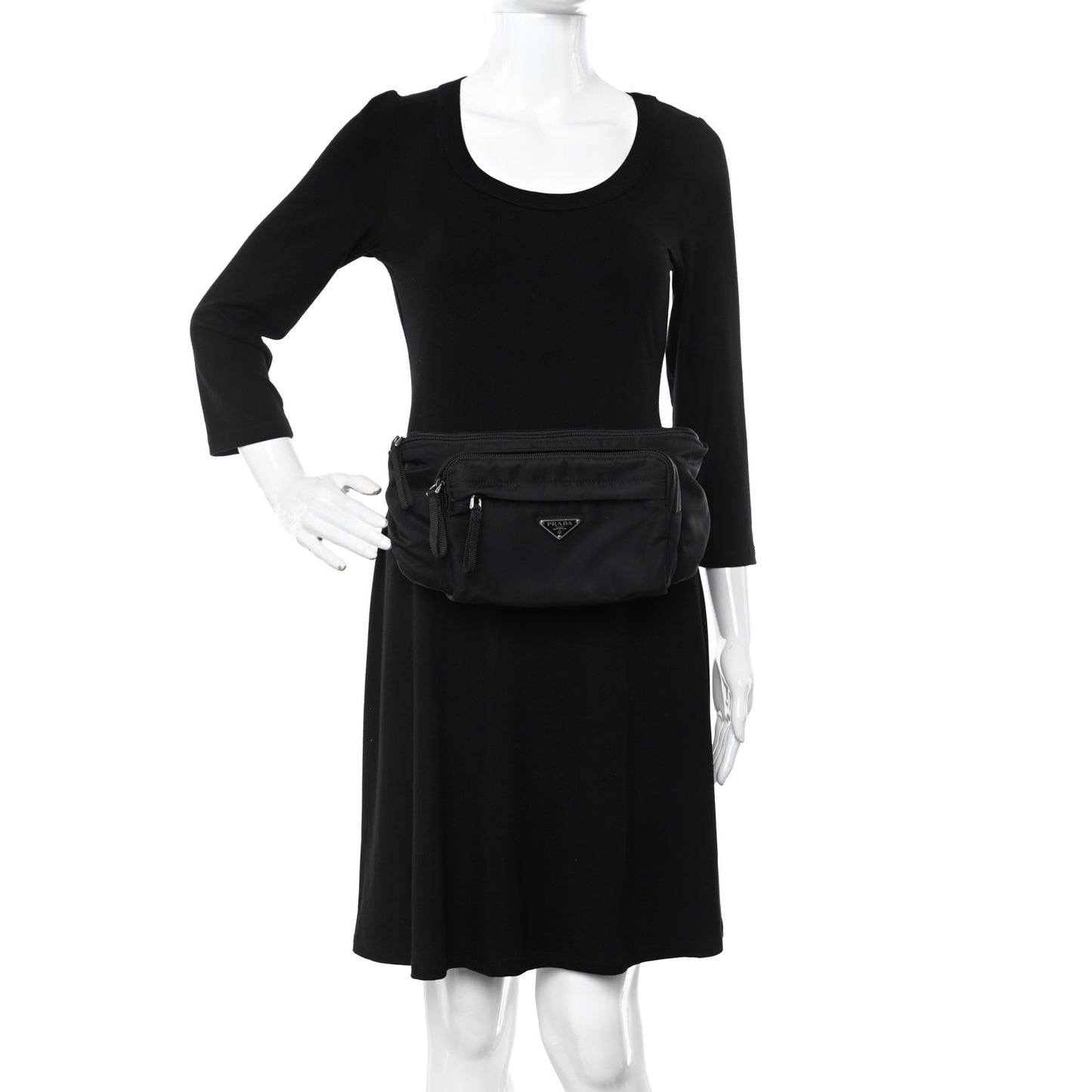 Tessuto Nylon Belt Bag Black