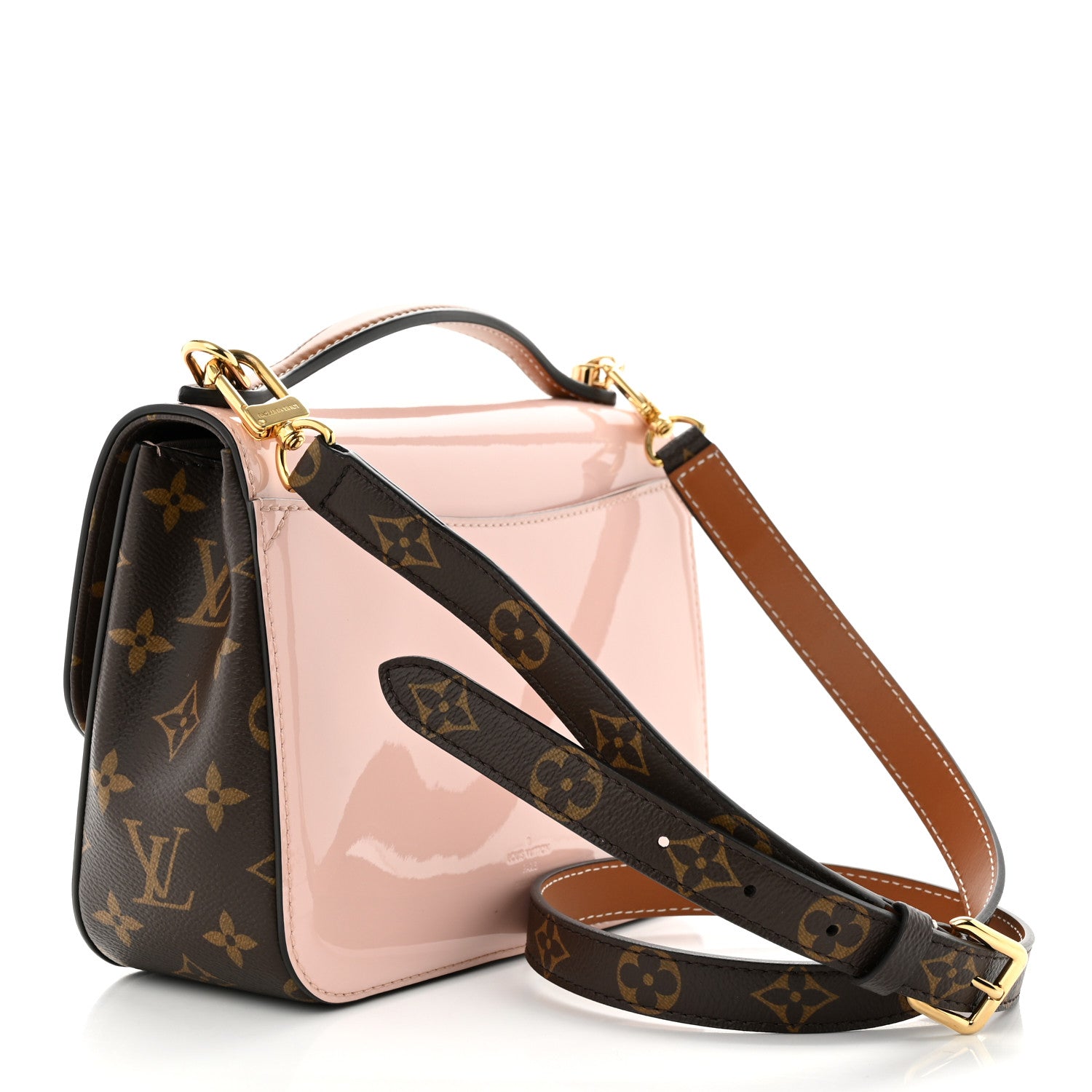 Louis Vuitton Patent Calfskin Monogram Cherrywood BB Rose Ballerine 3 of 11