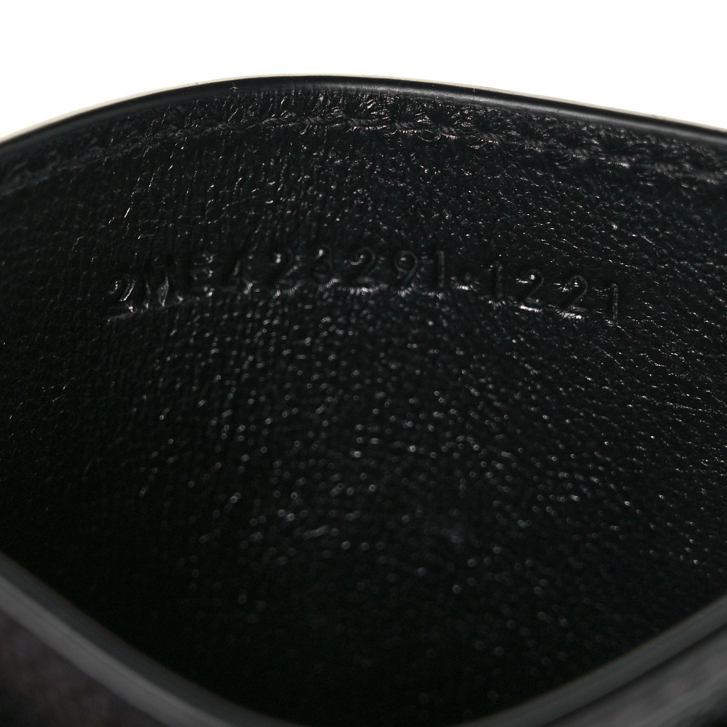 Grain De Poudre Matelasse Chevron Monogram Credit Card Case Black