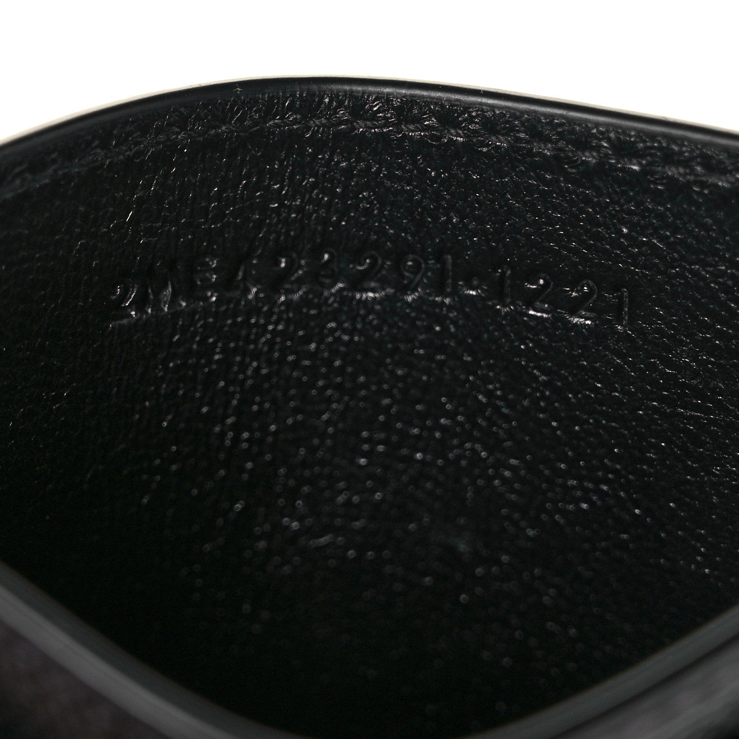 Saint Laurent Grain De Poudre Matelasse Chevron Monogram Credit Card Case Black 7 of 9