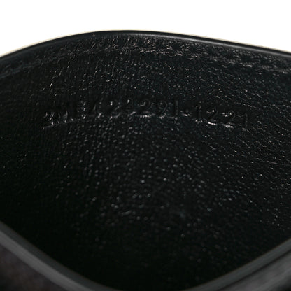 Saint Laurent Grain De Poudre Matelasse Chevron Monogram Credit Card Case Black 7 of 9