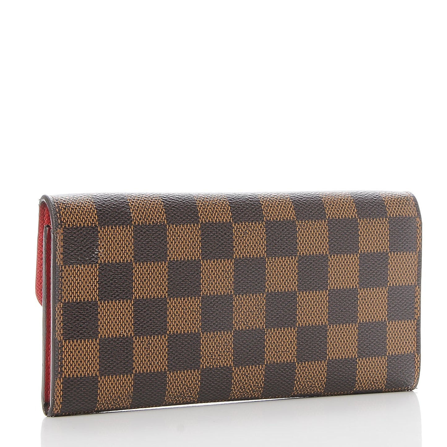Damier Ebene Emilie Wallet Red