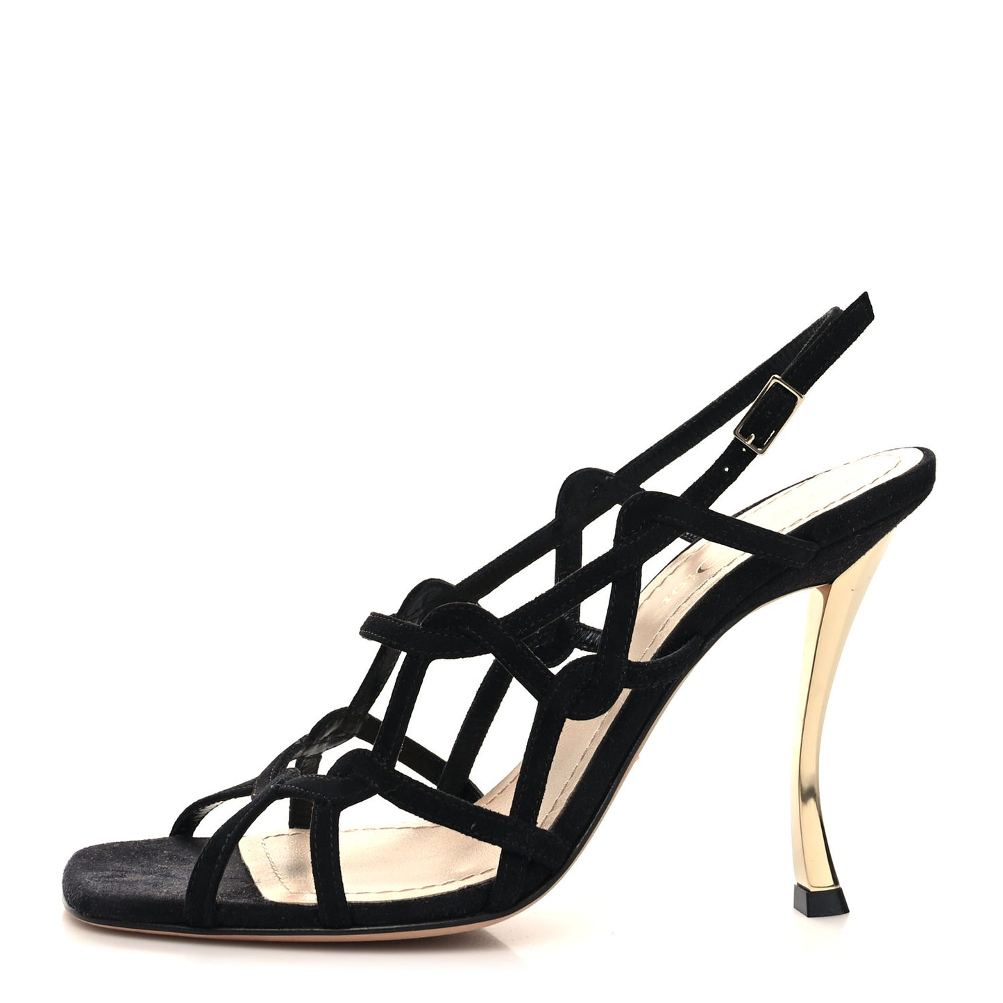 Suede D-Fame Sandals 38 Black