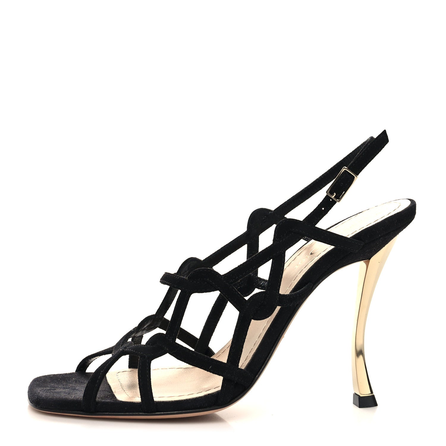 Christian Dior Suede D-Fame Sandals 38 Black 1 of 8