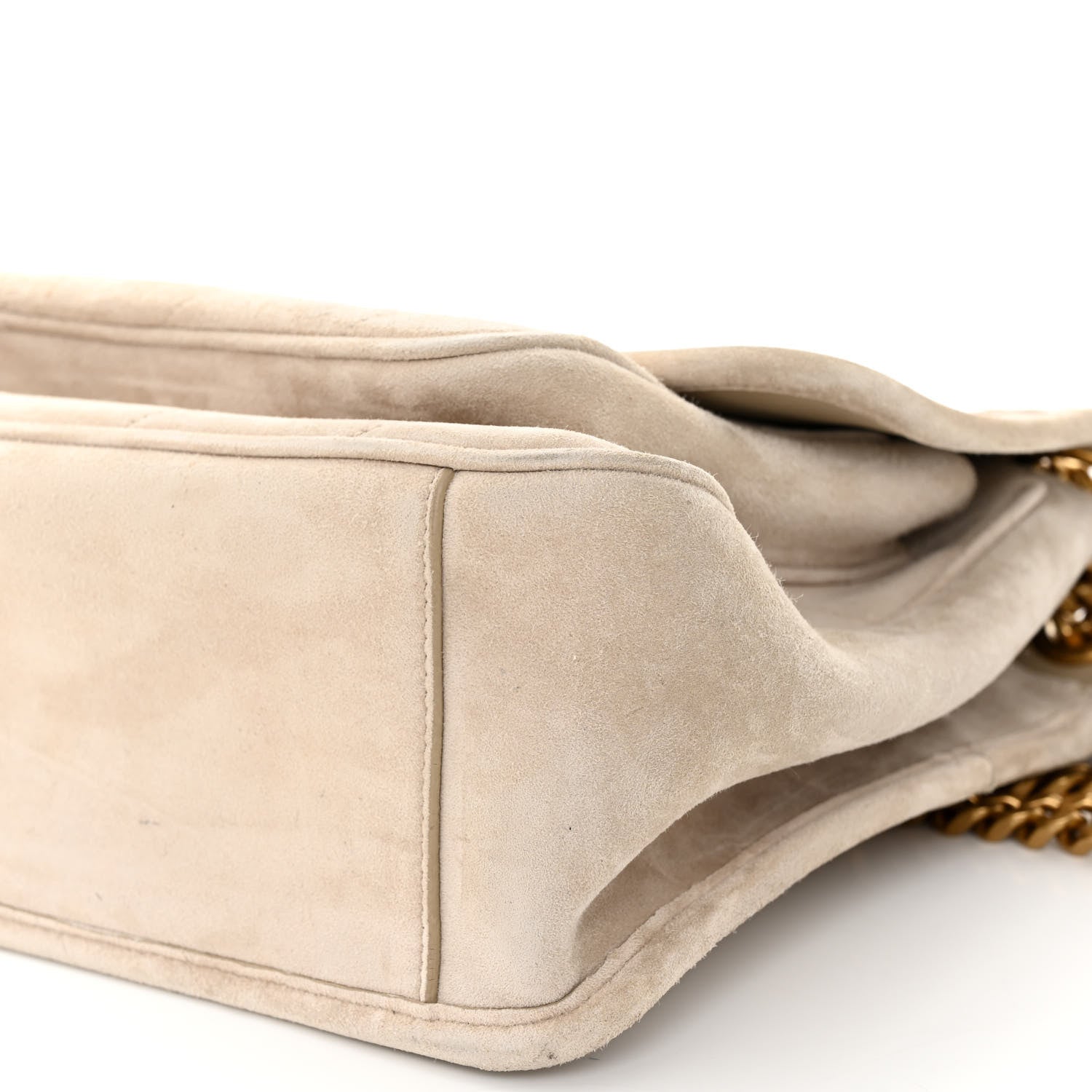 Saint Laurent Suede Monogram Medium Niki Chain Satchel Light Beige 9 of 9