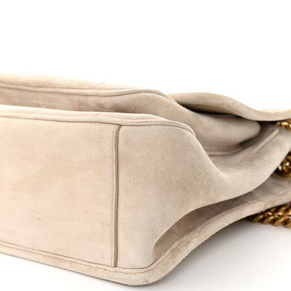 Saint Laurent Suede Monogram Medium Niki Chain Satchel Light Beige 9 of 9