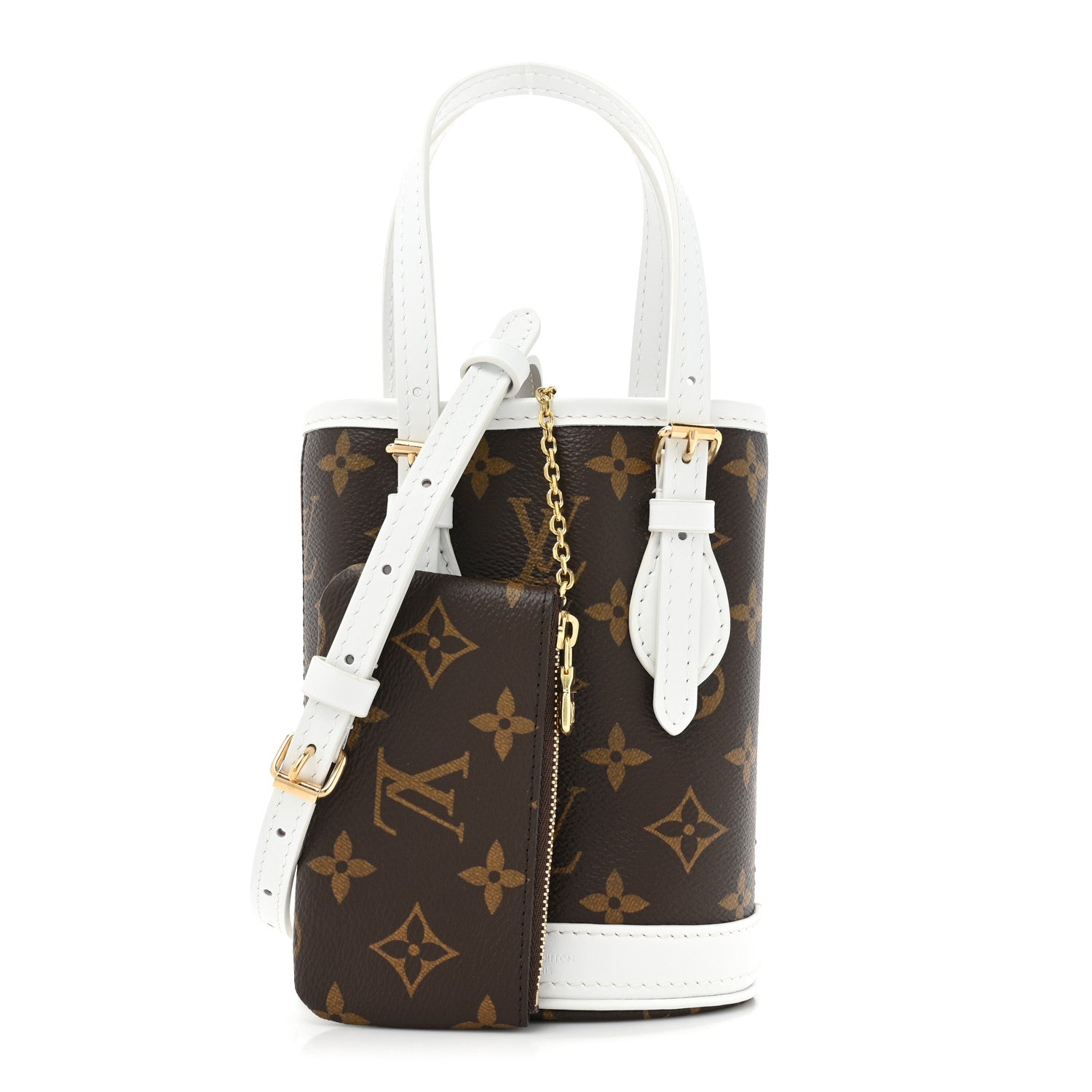 Louis Vuitton Monogram LV Match Nano Bucket Bag White 3 of 13