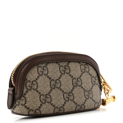 Gucci GG Supreme Monogram Web Ophidia Dome Key Pouch Beige New Acero 3 of 8