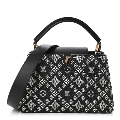 Louis Vuitton Calfskin Since 1854 Embroidered Capucines PM Black 1 of 10