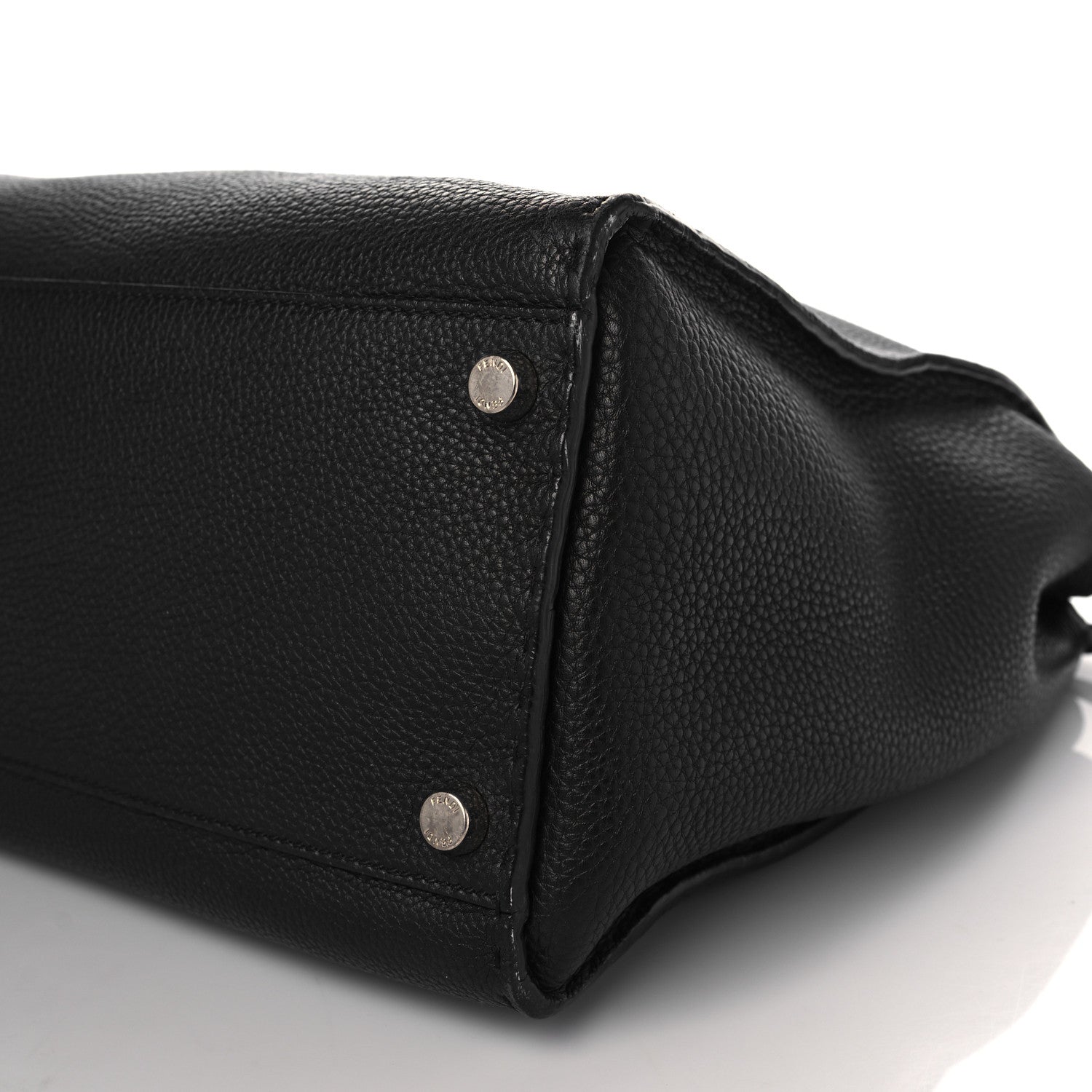 Fendi Cuoio Romano Selleria Monster Eyes Inlay Large Mens Peekaboo Iconic Essential Satchel Black Sunflower 11 of 11