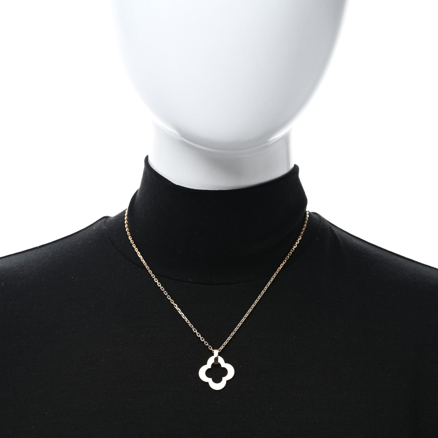 Van Cleef & Arpels 18K Yellow Gold Byzantine Alhambra Pendant Necklace 2 of 4