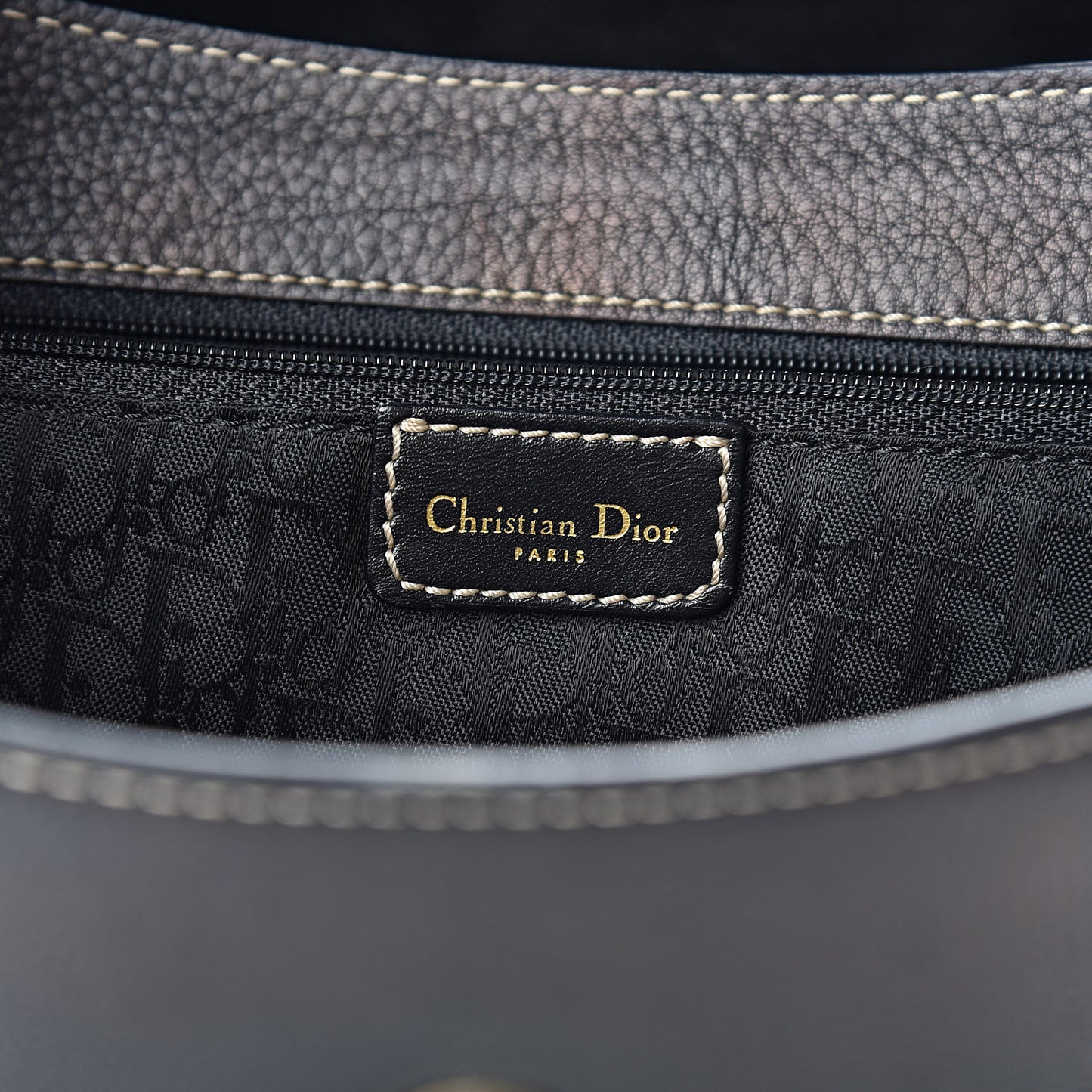Calfskin Saddle Vertical Shopper Black