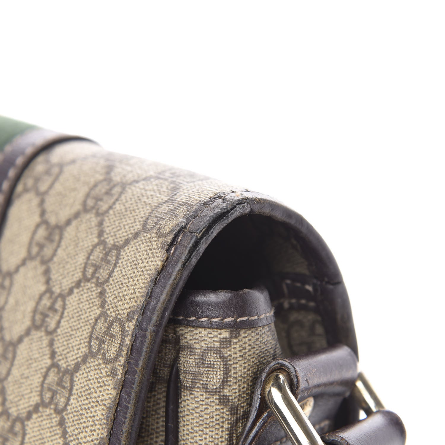 Gucci GG Plus Monogram Web Medium Flap Messenger Beige Dark Brown 10 of 18