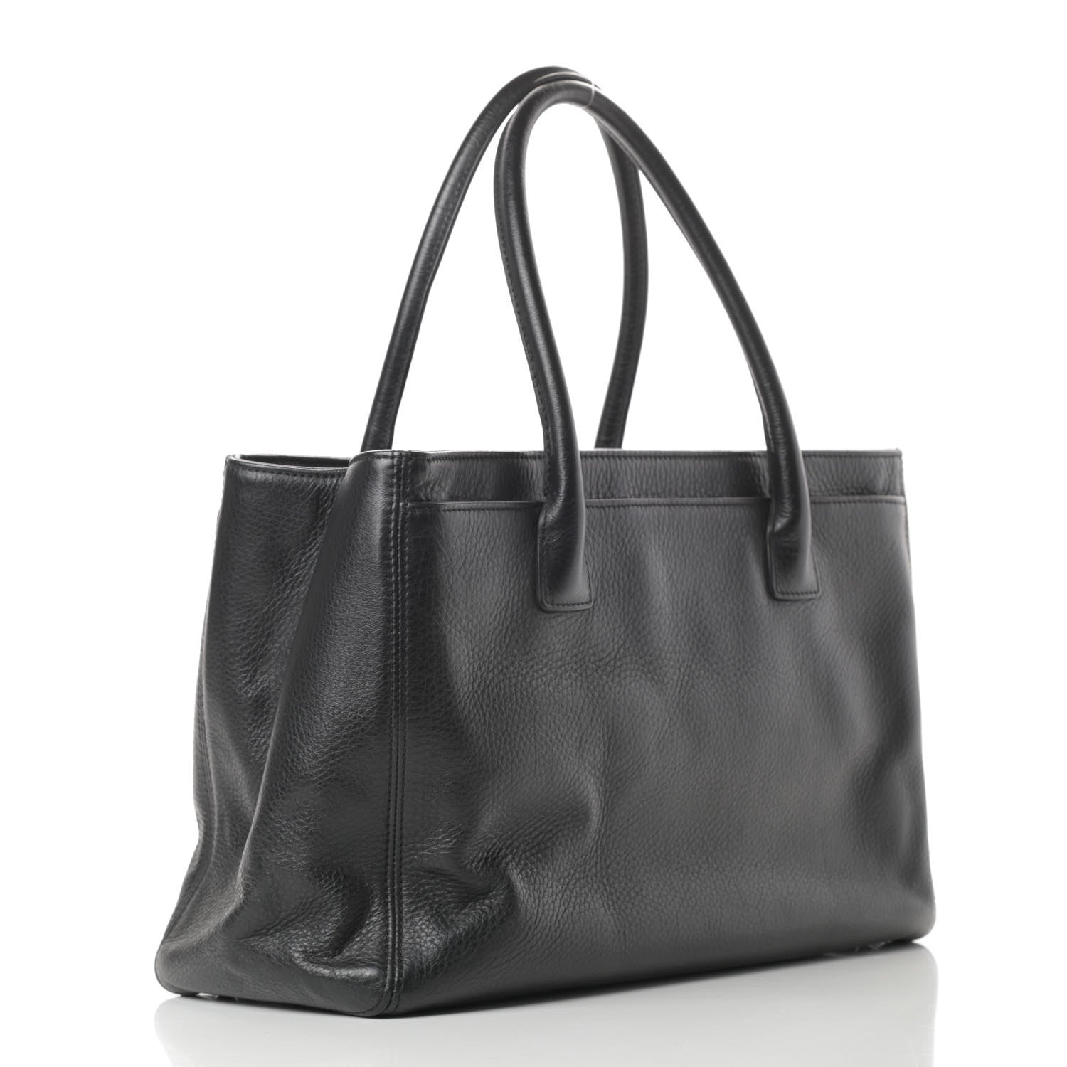 Chanel Calfskin Cerf Executive Shopper Tote Black 3 of 15
