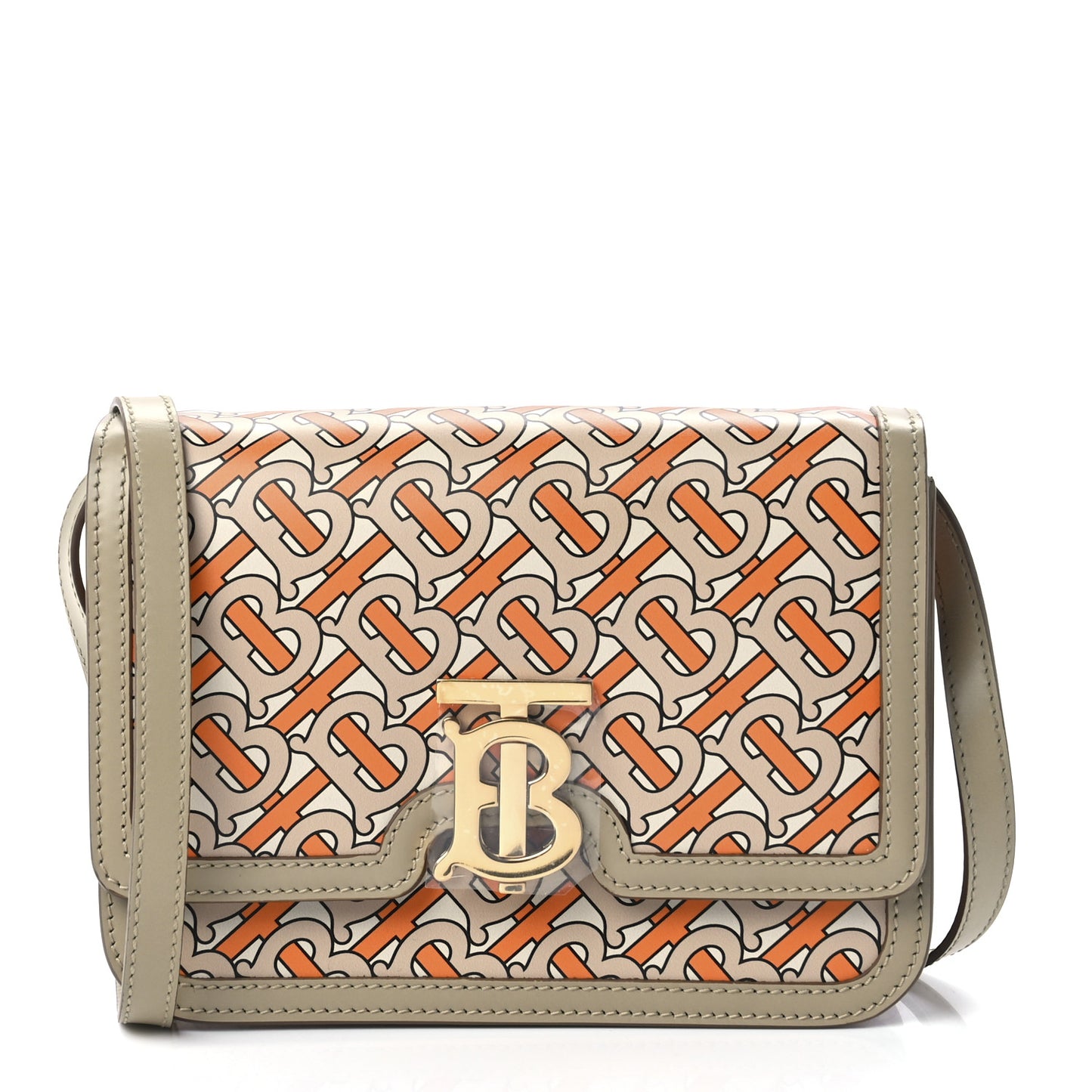 Calfskin Monogram Small TB Bag Bright Orange