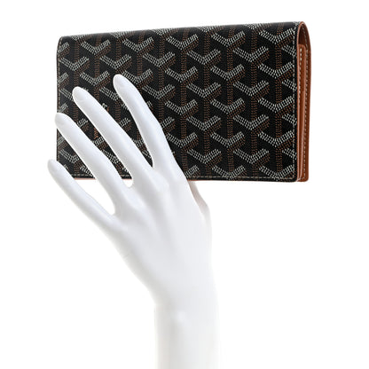 Goyard Goyardine Richelieu Wallet Black Gold 2 of 11
