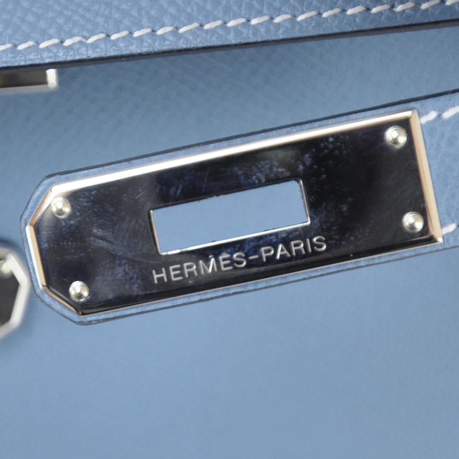Hermes Epsom Kelly 35 Blue Jean 9 of 10