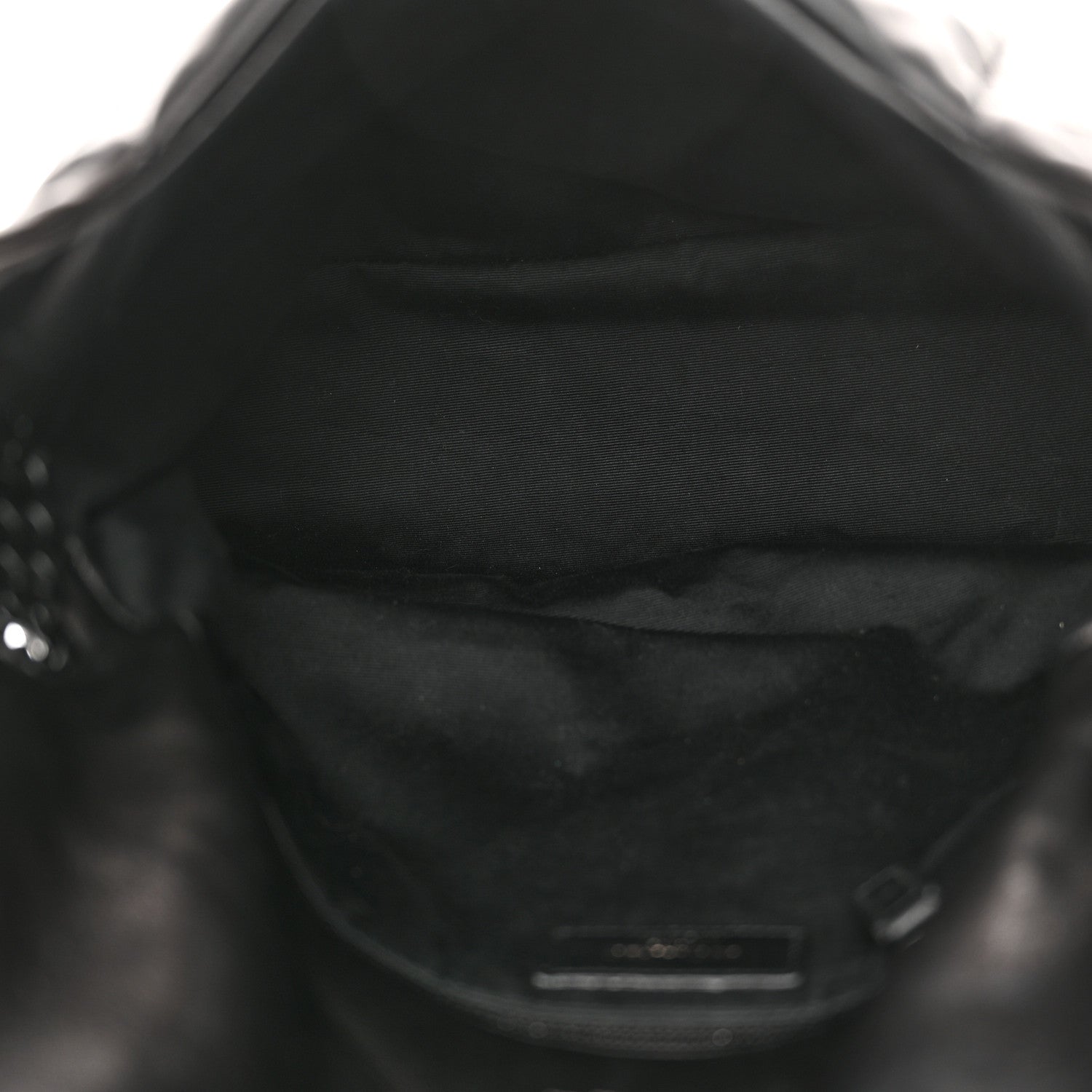 Saint Laurent Lambskin Quilted Monogram Monochrome Medium Loulou Puffer Chain Satchel Black 5 of 11