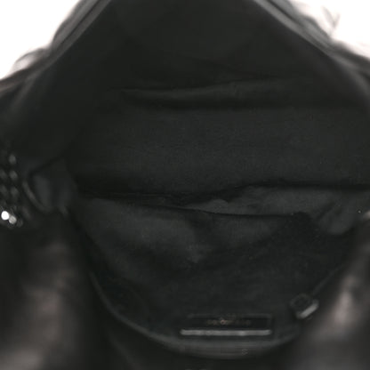 Saint Laurent Lambskin Quilted Monogram Monochrome Medium Loulou Puffer Chain Satchel Black 5 of 11