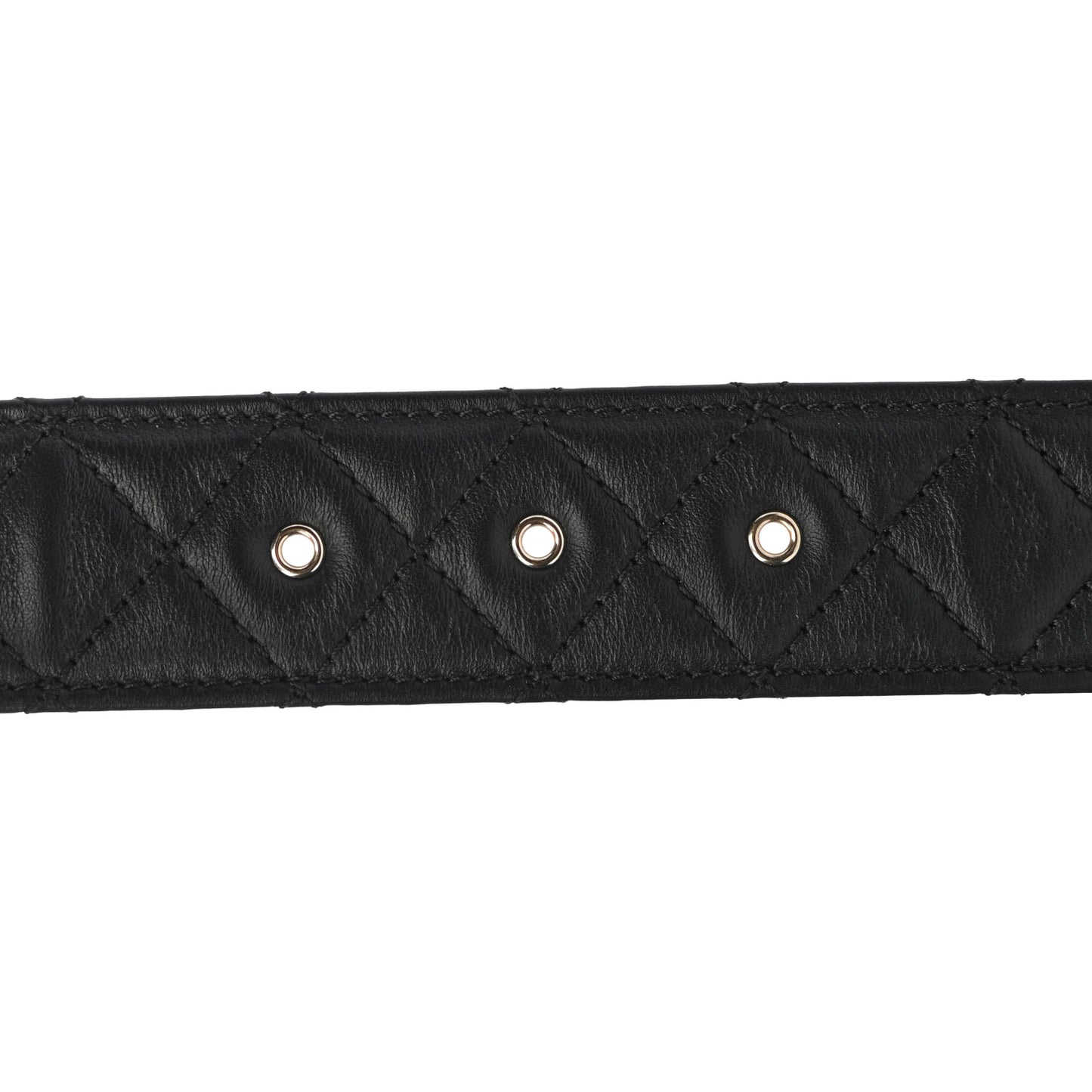 Lambskin Quilted CC Chain Belt 90 36 Black