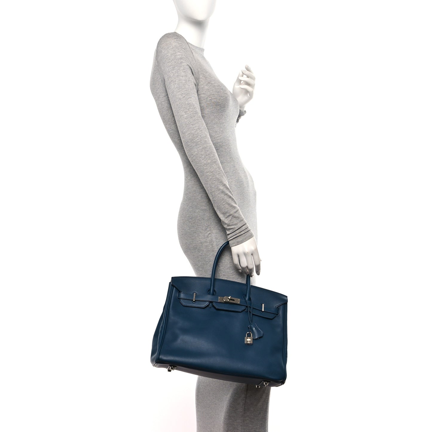 Swift Birkin 35 Bleu De Prusse
