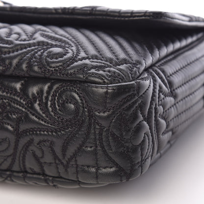 Versace Nappa Barocco Quilted Vanitas Medea Shoulder Bag Black 8 of 9