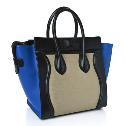 Celine Elephant Calfskin Mini Tri-Color Luggage Beige 2 of 8