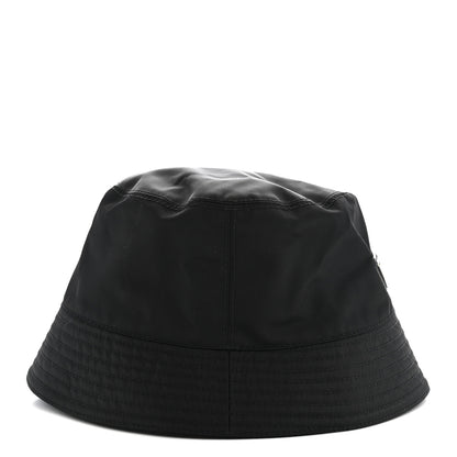 Prada Re-Nylon Metal Triangle Logo Womens Bucket Hat L Black 5 of 8