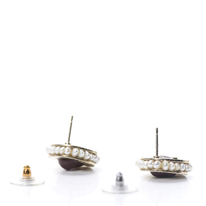 Chanel Gripoix Pearl Earrings Light Gold 3 of 6
