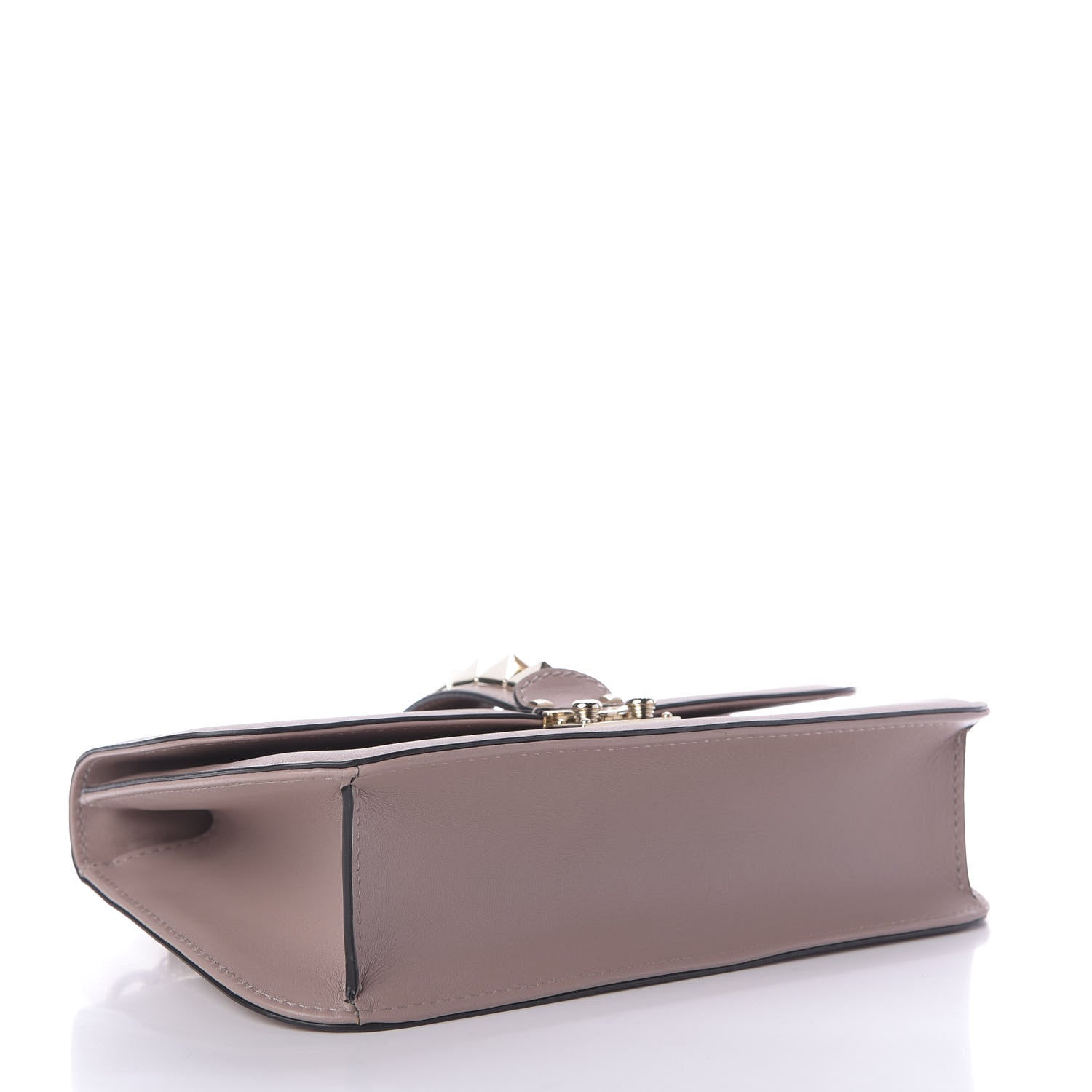 Valentino Garavani Vitello Medium Glam Lock Rockstud Flap Poudre 4 of 8