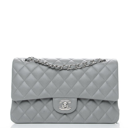 Chanel Caviar Quilted Medium Double Flap Grey 1 of 8