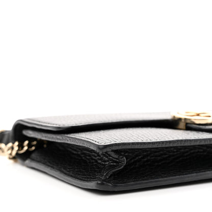 Gucci Dollar Calfskin Interlocking G Chain Wallet Black 10 of 11